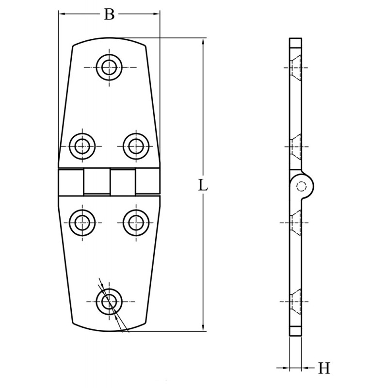 INOX HINGE MM.76X38