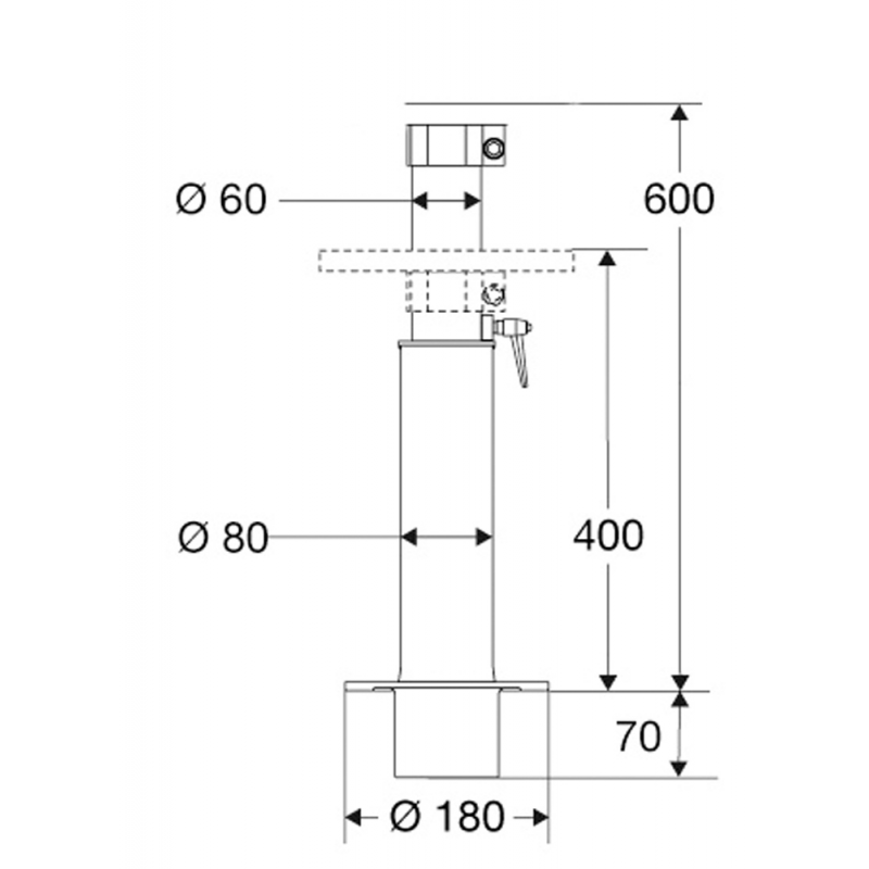 AUSZIEHBARER HALTER mm400/600