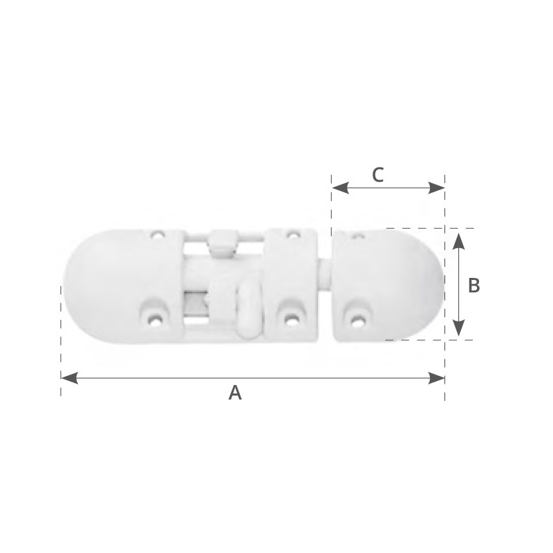 BOLZENRIEGEL Nylon WEISS  mm85X30