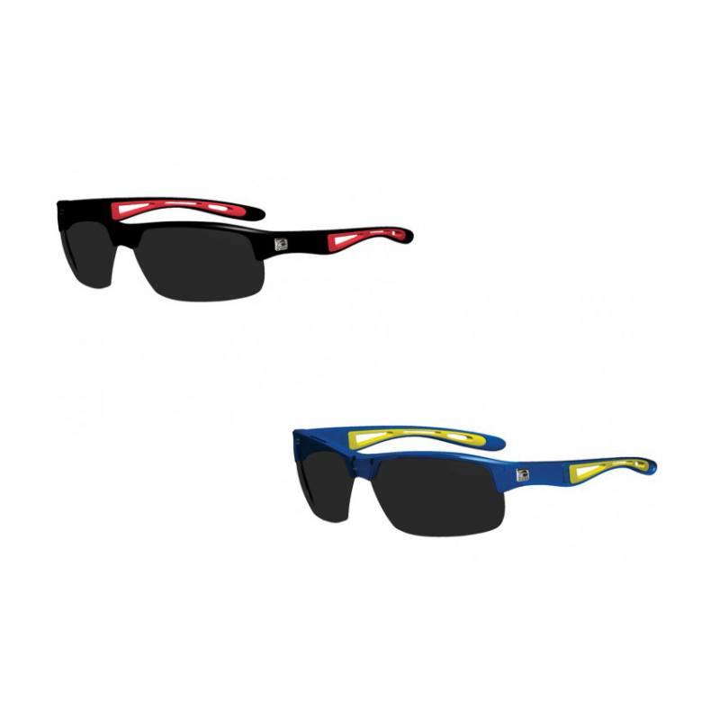 BLACK SUNGLASSES WITH RED RUBBER