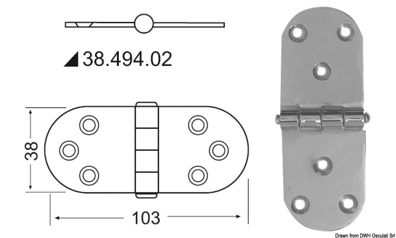 Scharnier 2mm