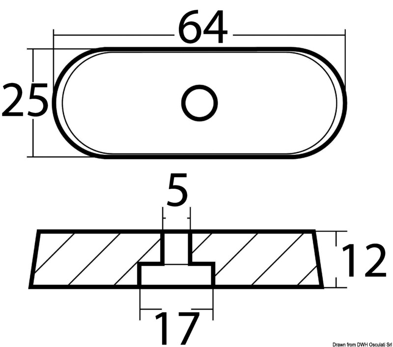 Fußanode für Yamaha 6/8/9,9 PS, Viertakter