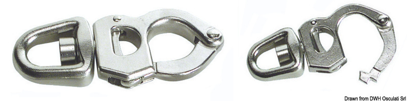 Schnappschäkel aus rostfreiem Edelstahl für Schot, Fall und Spinnakker
