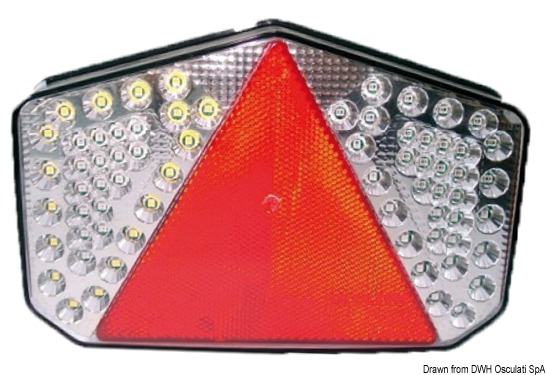 LED-Hinterlichter mit dreieckigem Reflektor und 7 Funktionen