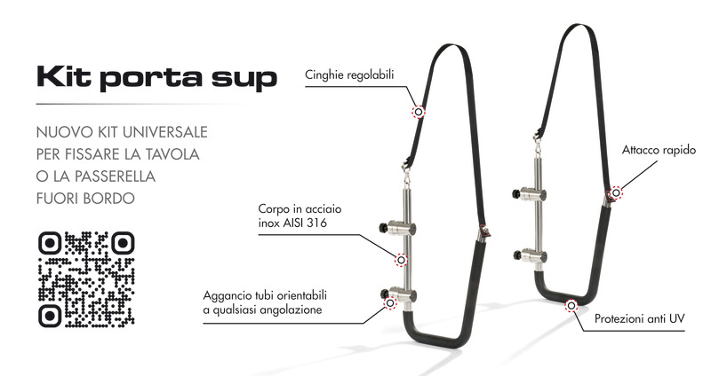 SUP-Halterungs- oder Laufsteg-Kit aus Edelstahl