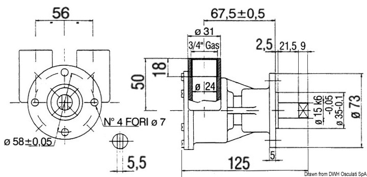 NAUCO Pumpe FPR043, mit Flansch