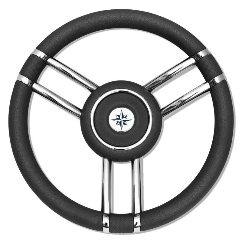 BLACK T27 STEERING WHEEL Ø MM.350