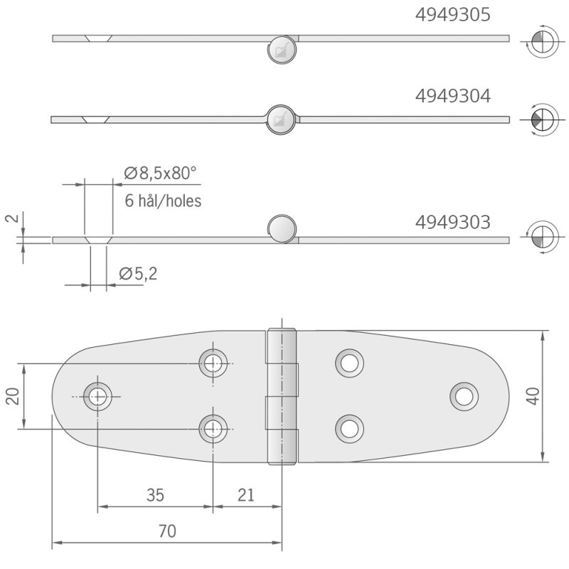 HINGES MM.140X40