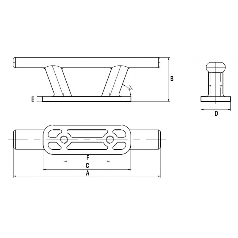 CLEAT STAINLESS STEEL 316