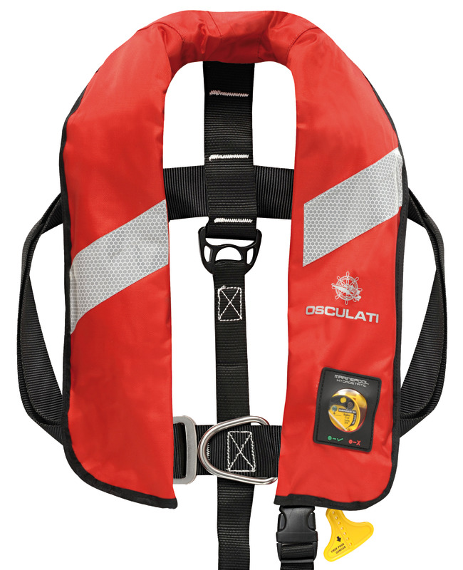 Sicherheits-Rettungsweste 150 N (EN ISO 12402-3) mit hydrostatischer Aufblasung HAMMAR