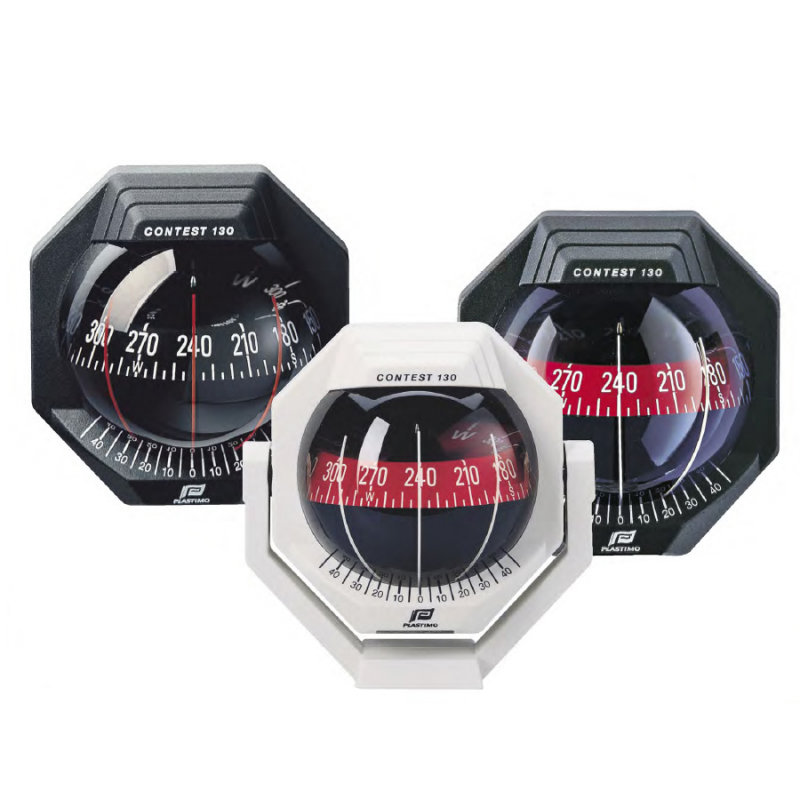 BLACK COMPASS WITH RED FLAT CARD VERTICAL MOUNTING