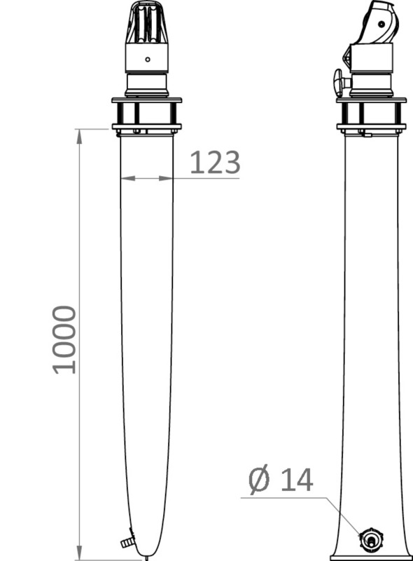 2 Stk. Drainagebeutel f. Teleskop-Davit 42.354.00