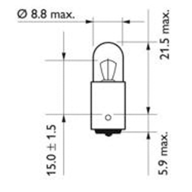 GLÜHBIRNE 1 POLE 5W BA9S