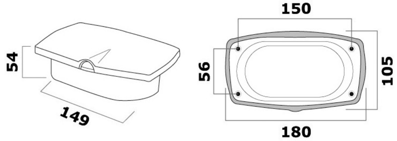 Wasseranschlüsse New Edge, Ein- und Auslass - Einbaumodell