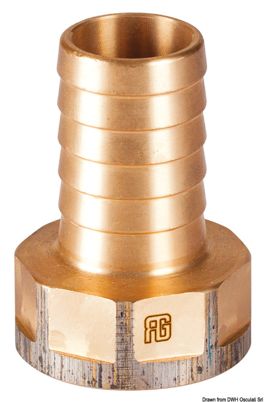 GUIDI Schlauchanschluss mit Innengewinde aus Bronze