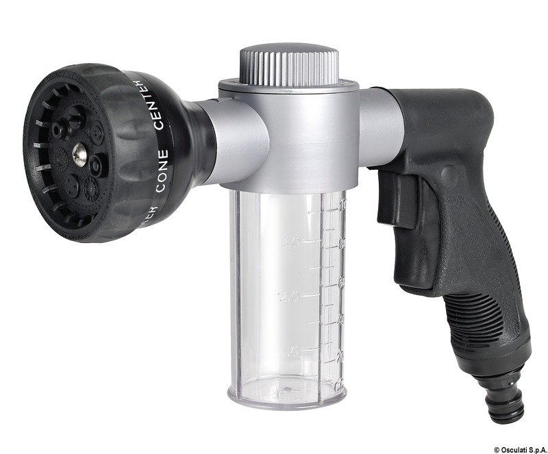 Spritzwasserpistole zur Bootsreinigung mit 7 verschiedenen Wasserstrahler