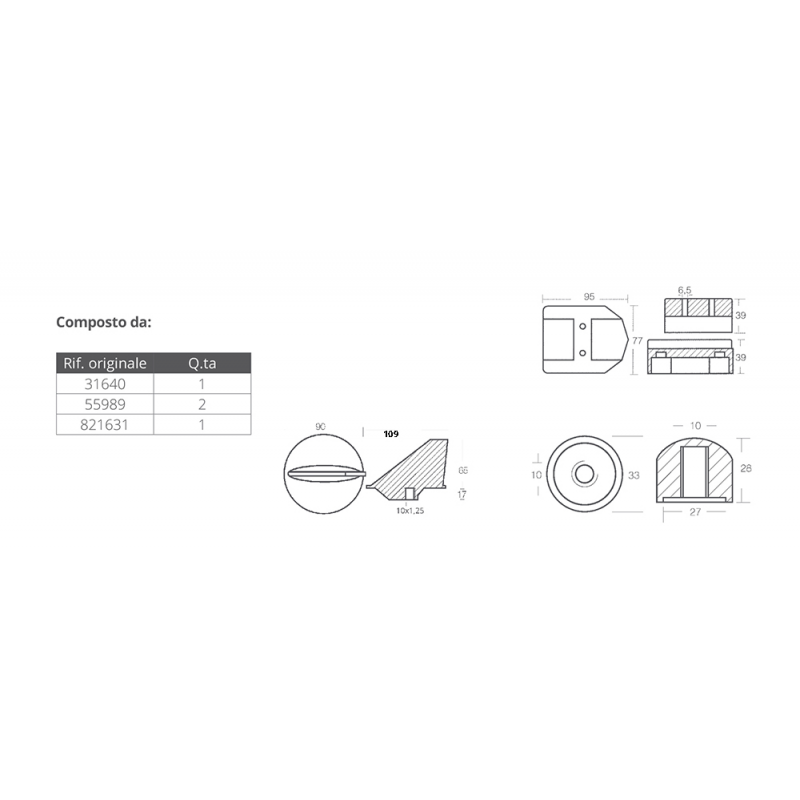 ALUMINIUM KIT  MERCRUISER ALPHA I GEN I