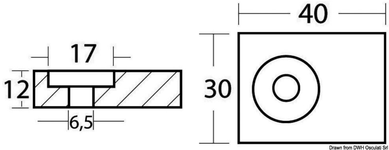 Plattenanode 40/115 Zweitakter - 25/300 PS Viertakter