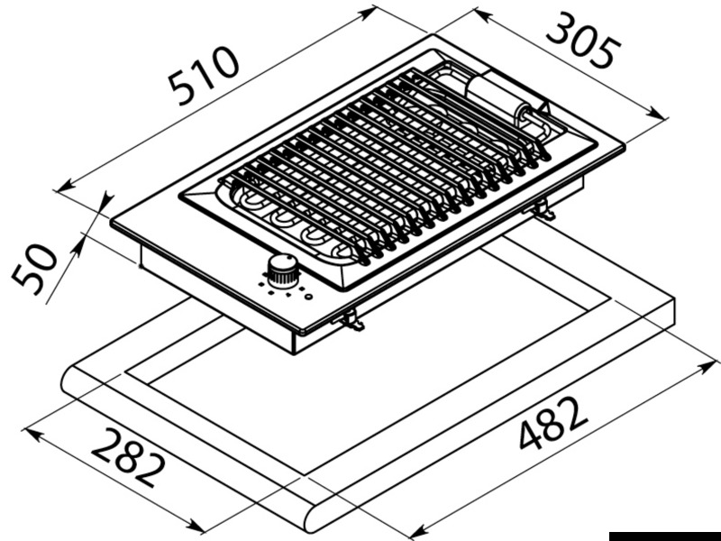 Elektrische Flächengrills aus satiniertem, rostfreiem Edelstahl.