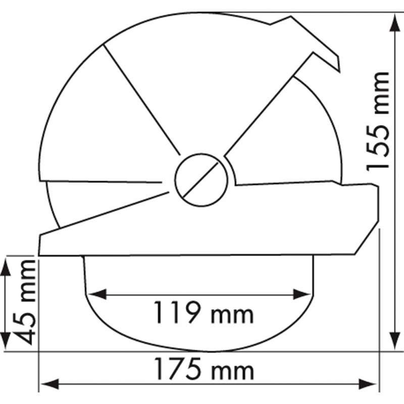 BLACK COMPASS WITH BLACK FLAT CARD