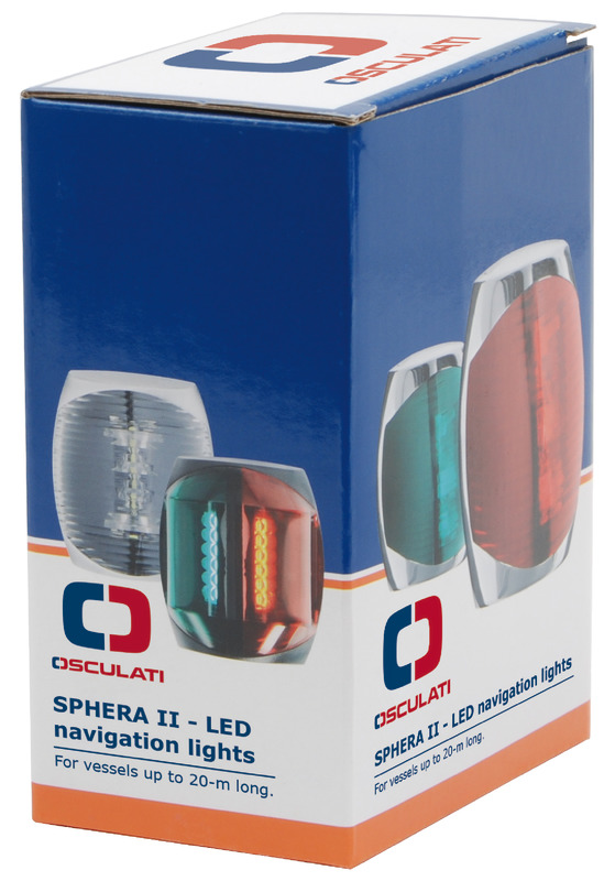 LED-Navigationslichter Sphera II, bis 20m. Gehäuse aus Polikarbonat.