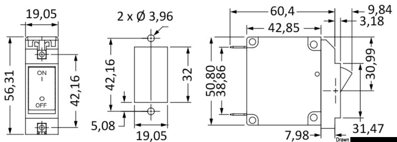 AIRPAX / SENSATA hydraulisch-magnetischer Kippschalter mit aufladbarer, automatischer Sicherung