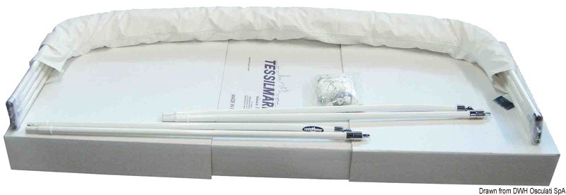 TESSILMARE Sonnenverdeck Shade Master Fish für offene Boote mit Steuerstand