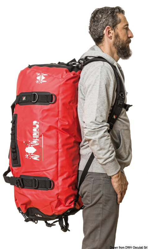 AMPHIBIOUS wasserdichte Seesacke Cargo. Sie kann in einen Rucksack verwandelt werden