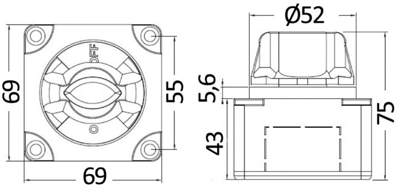 Batterietrennschalter / Einbau-Umschalter Electra