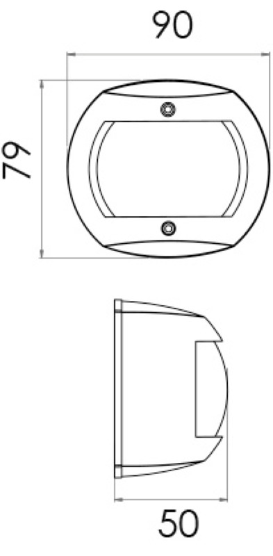 Navigationslichter Classic 20 LED aus AISI 316, hochglanzpoliert