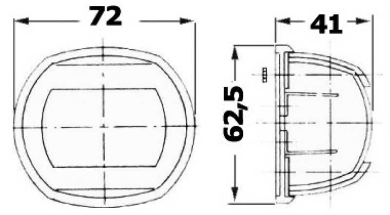 Navigationslichter Compact 12 aus AISI 316, hochglanzpoliert.