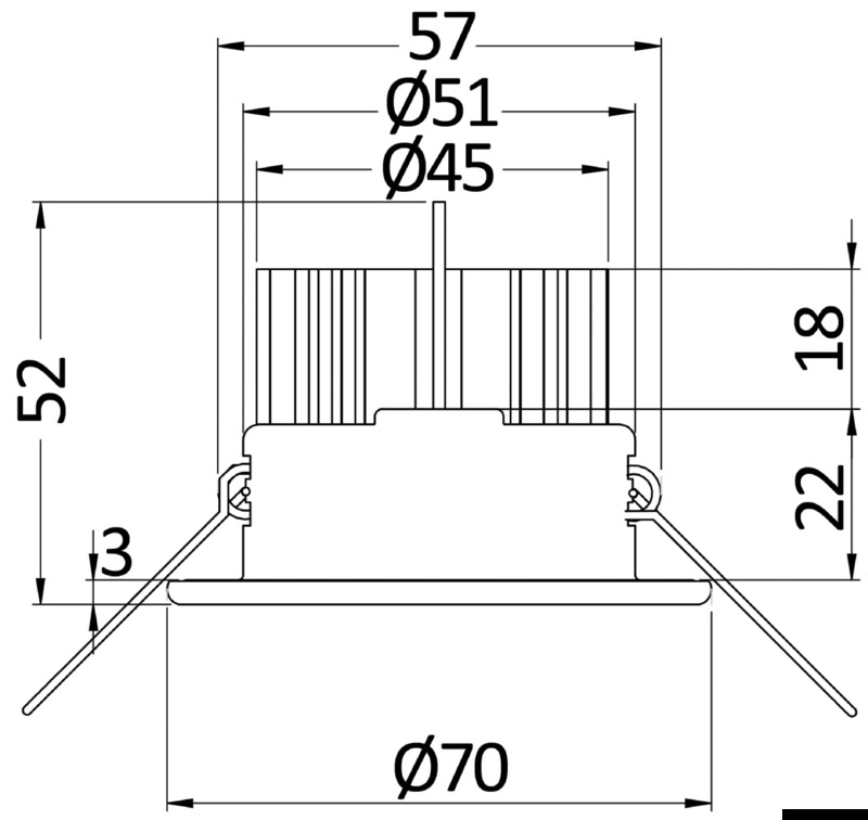 Atria II LED-Einbauleuchte