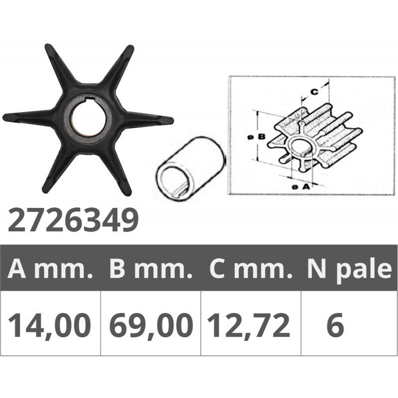 AUSSENBORDER IMPELLER EVINRUDE 2T 9.5-10HP