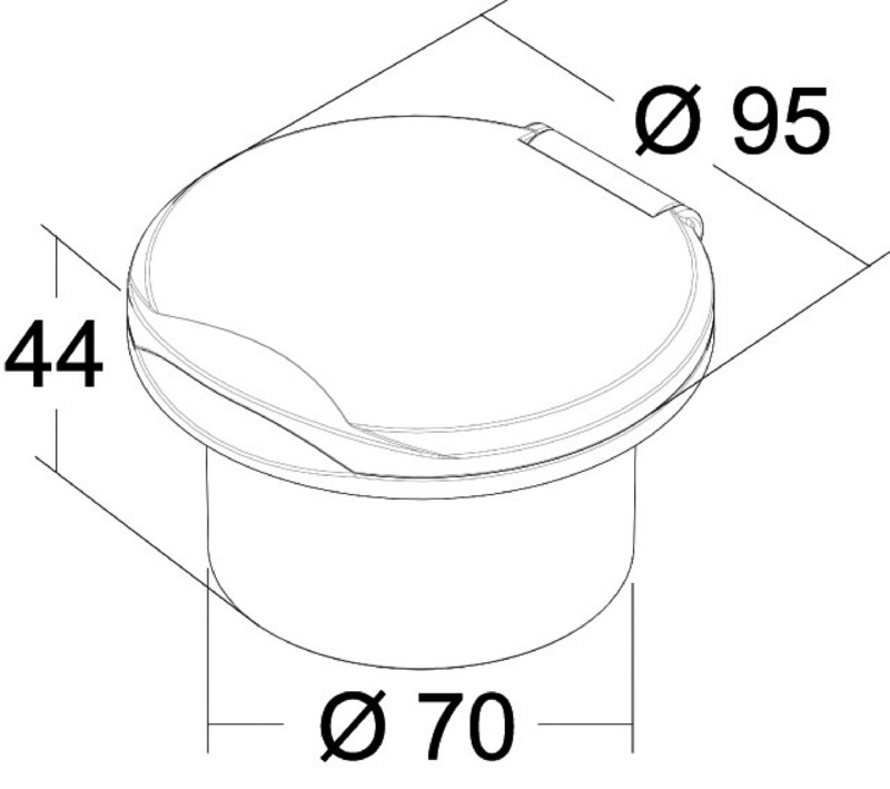 Deckdusche Classic Evo mit Dusche mit Druckknopf Mizar