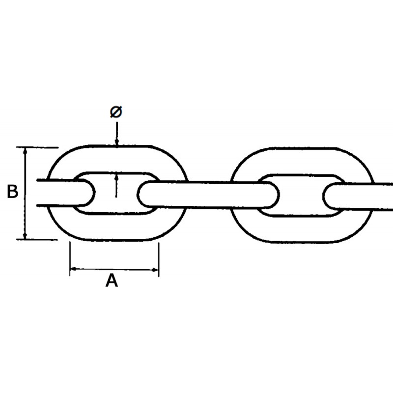 GALVANIZED CALIBRATED CHAIN Ø MM.12