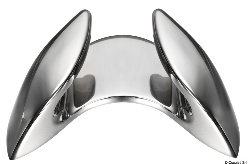 Buglippklampe aus Edelstahl, Serie Capri