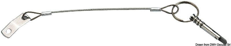 Edelstahlplatte Ø 6 mm + Edelstahlkabel Ø 1,6 mm + Edelstahlstift