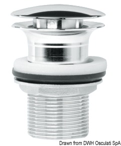 Push-Pull verchromter Messingablauf