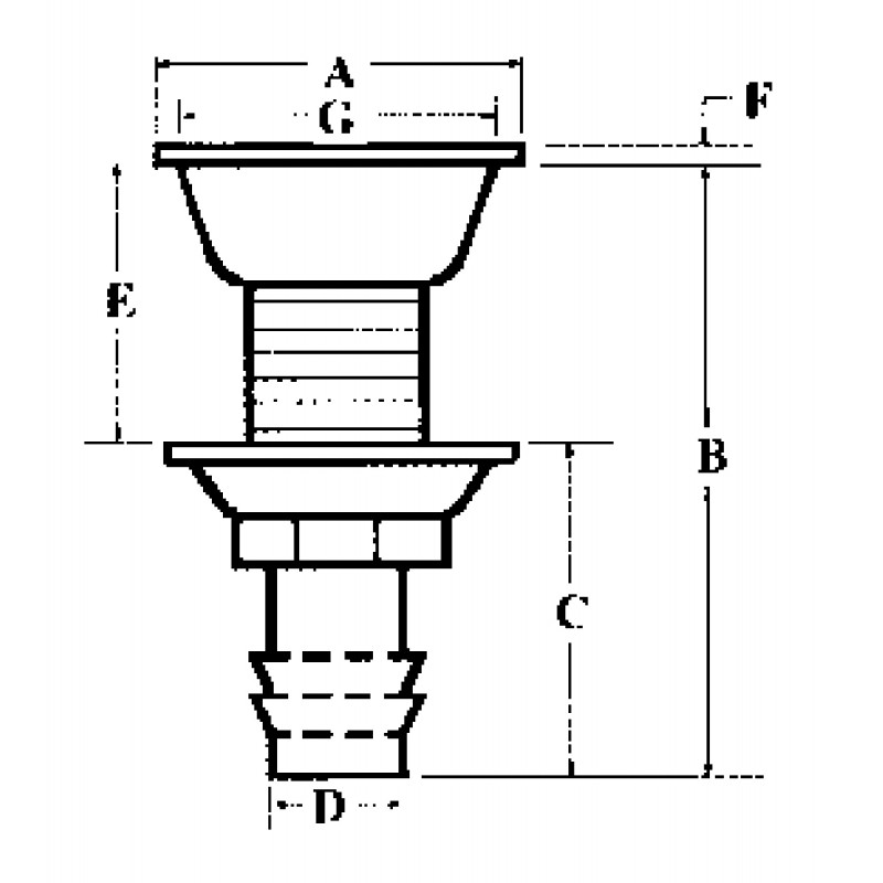 EINBAUTANKLÜFTER Inox 316 Ø mm16