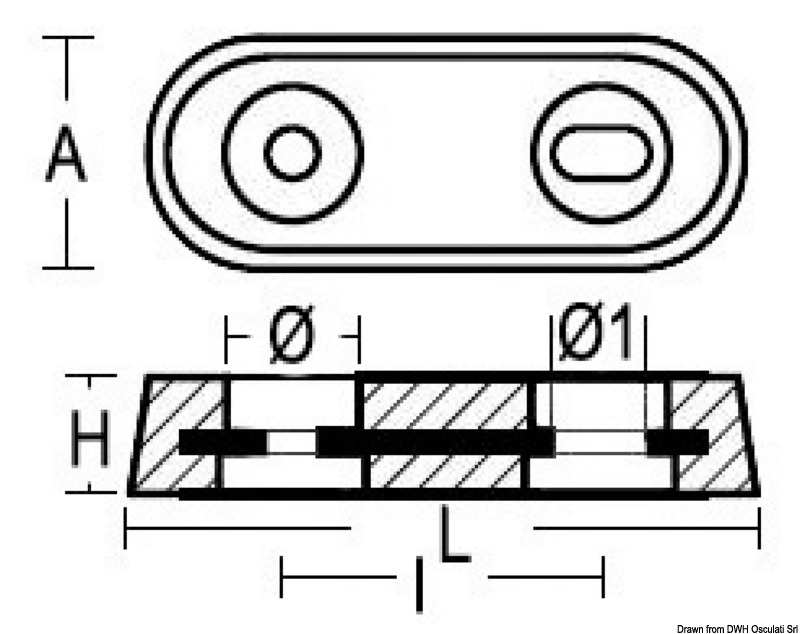 Anode Typ Vetus f. Ruder oder Flaps