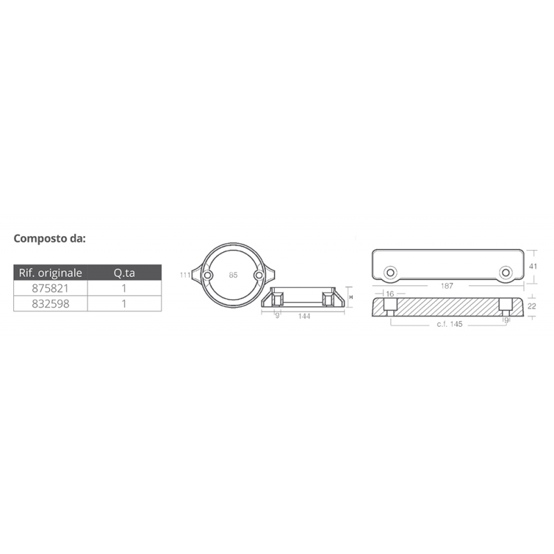ALUMINIUM KIT VOLVO 280 DUAL PROP