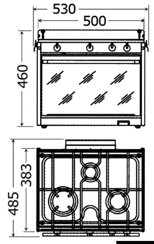 Gasherd Serie TECHIMPEX "Topline"