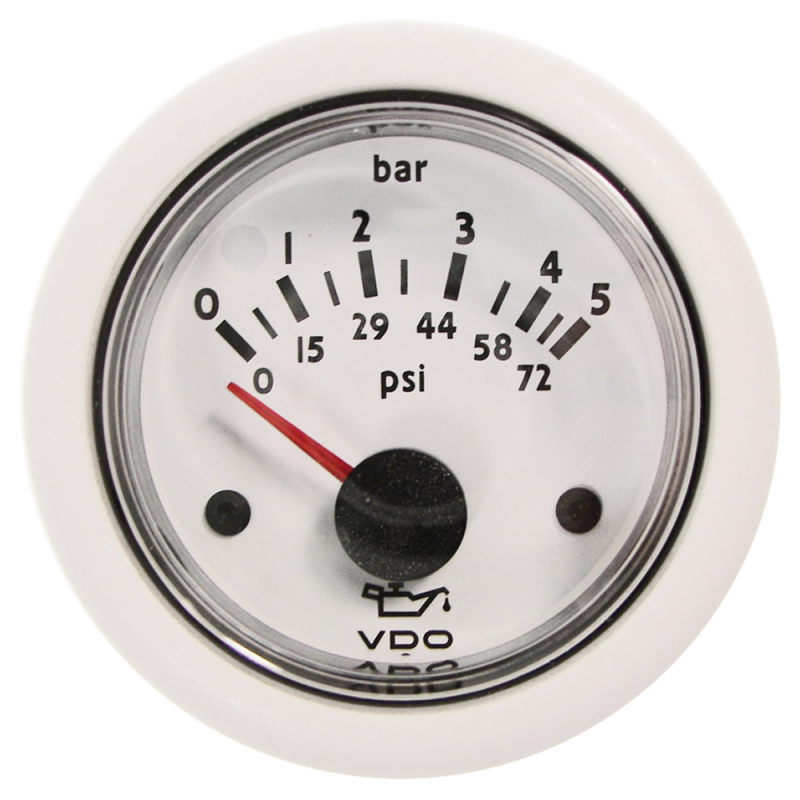 MANOMETER 5 BAR 12V. WEISS