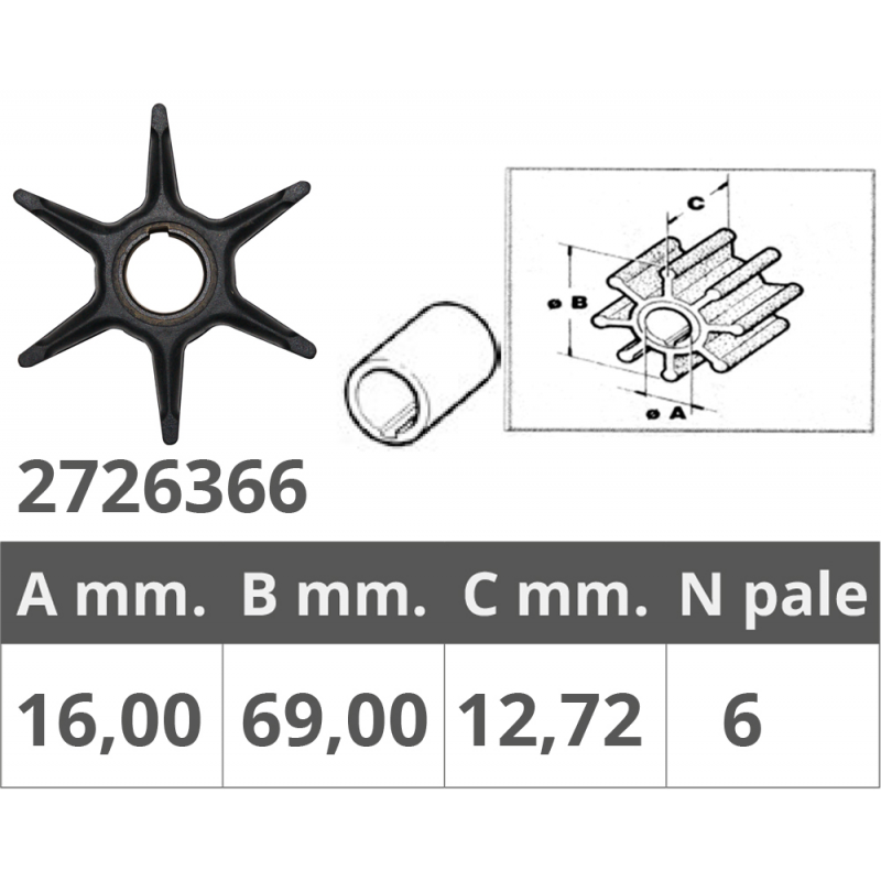 AUSSENBORDER IMPELLER EVINRUDE 2T 25,30,35,40HP