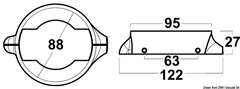 Ringanode für Volvo Penta (zweiteilig) - S. Drive 120 mit 4 Edelstahlschrauben (M4x20)