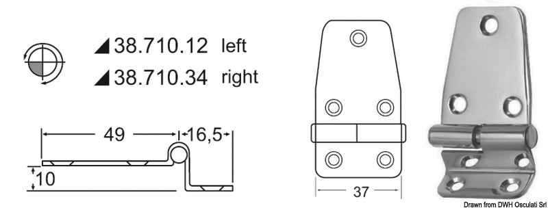 Winkelscharnier 2mm