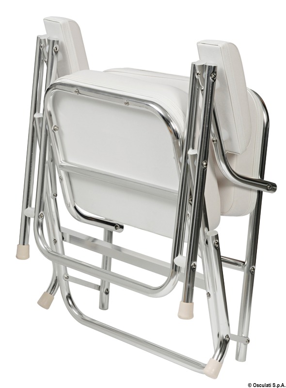 Kapitän-Bootstuhl aus eloxiertem Aluminium
