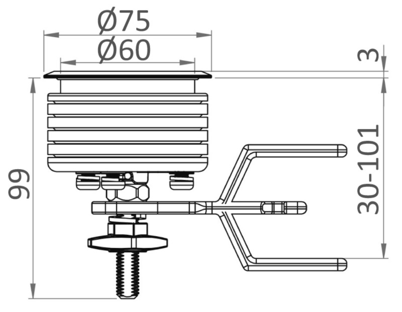 Bodenheber Eclipse LIFT [AND] TURN (Druckverschlüsse) - MEDIUM