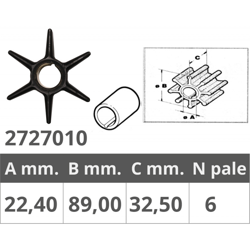 AUSSENBORDER IMPELLER HONDA/MARINER/MERCURY