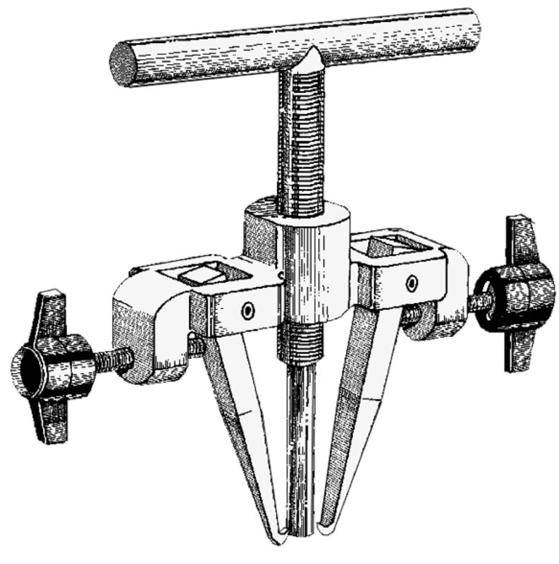 Abzieher aus rostfreiem Edelstahl für Flügelräder aus Neopren (24155)